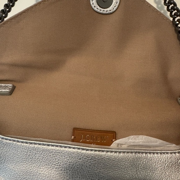 J. Crew Silver Leather Shoulder Bag - Picture 5 of 7